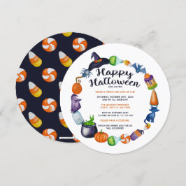 Halloween Drinken Snoepjes en behandelingen Hallow Kaart