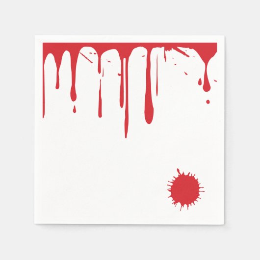 Halloween Dripping Gory Blood Spletters Dood Servet (Voorkant)