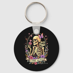 Halloween Droge Botten komen tot leven Dancing Ske Sleutelhanger