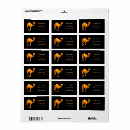 Halloween Dromedary Etiket (Full Sheet)