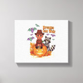 Halloween-dromen kunnen wachten op horrormonster canvas afdruk (Voorkant)