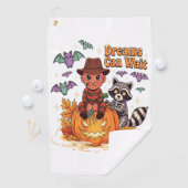 Halloween-dromen kunnen wachten op horrormonster golfhanddoek (Insitu)