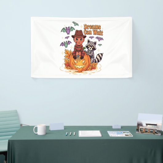 Halloween-dromen kunnen wachten op horrormonster spandoek (Beurs)