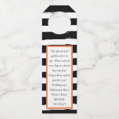 Halloween Dronken Fles Hanger Tags (Achterkant)