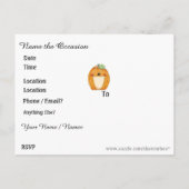 Halloween (drop in) Briefkaart Uitnodiging (Achterkant)