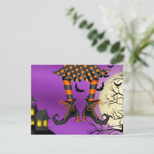 Halloween (drop in) Briefkaart Uitnodiging (Staand voorkant)