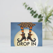 Halloween (drop in) Briefkaart Uitnodiging (Staand voorkant)