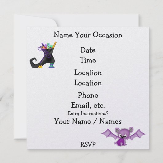 Halloween Drop In - SRF Kaart (Achterkant)