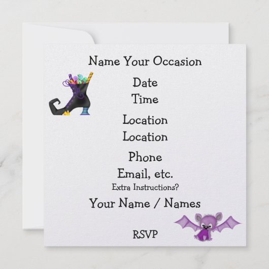 Halloween Drop In - SRF Kaart (Achterkant)