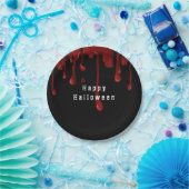 Halloween druipend bloed papieren bordje (Feest)