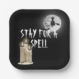 Halloween druipende kaarsen papieren bordje