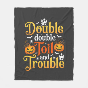Halloween Dubbel Dubbel Toverij en Problemen Heks Fleece Deken