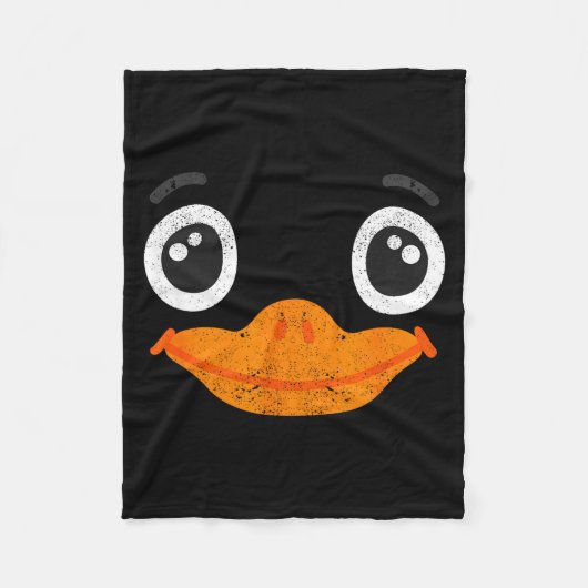 Halloween Duck Face Costume Animals Cute Easy Duck Fleece Deken (Voorkant)