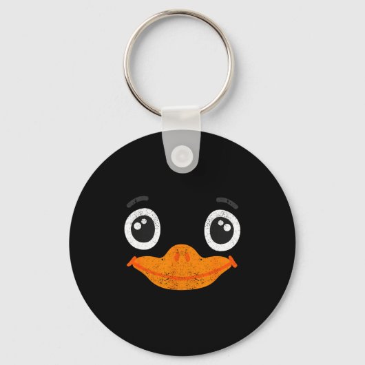 Halloween Duck Face Costume Animals Cute Easy Duck Sleutelhanger (Voorkant)