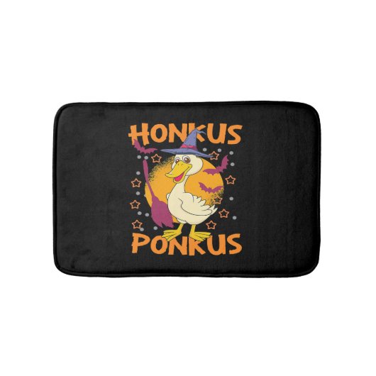 Halloween Duck Grappig Halloween Pompoen Duck Badmat (Voorkant)