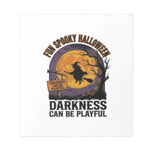 Halloween Duisternis Shirt Vintage Heks Maan Desig Notitieblok