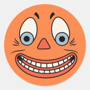 Halloween Duits Jack O'Lantern gezicht Ronde Sticker