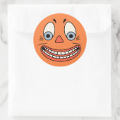 Halloween Duits Jack O'Lantern gezicht Ronde Sticker (Tas)