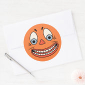  Halloween Duits Jack O'Lantern gezicht Ronde Sticker (Envelop)