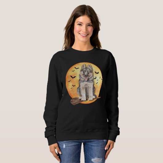 Halloween Duitse Herder Sweatshirt (Voorkant volledig)