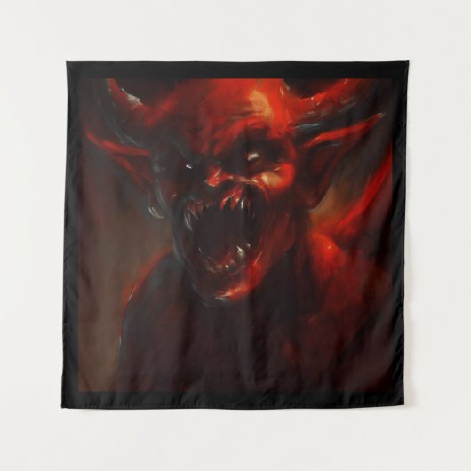 Halloween - Duivel 4 Wandkleed (Voorkant)