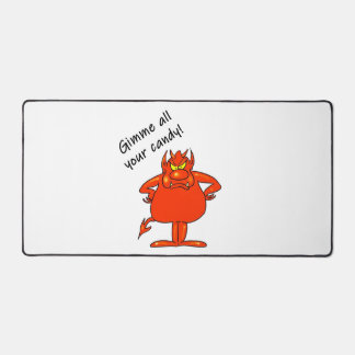 Halloween Duivel Rode Monster Geef Me Snoep Bureaumat