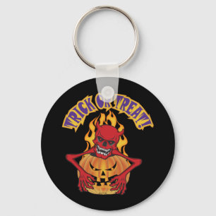 Halloween Duivel Schedel Sleutelhanger