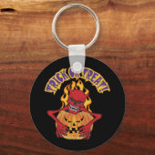 Halloween Duivel Schedel Sleutelhanger (Voorkant)