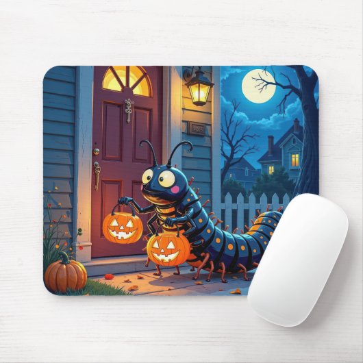 Halloween Duizendpoot Trick or Treat Muismat (Met muis)