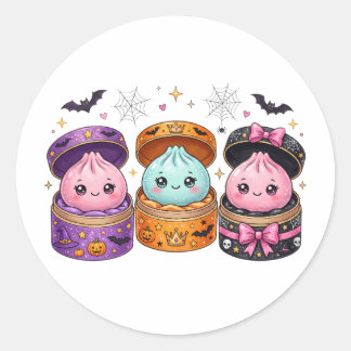 Halloween Dumpling Squishies in Sparkly Mystery Ronde Sticker