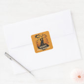 Halloween-Duo im Mondlicht Vierkante Sticker (Envelop)