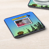 Halloween Dusk met heks Add Photo Lijst Bier Onderzetter (Linkerzijde)