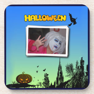 Halloween Dusk met heks Add Photo Lijst Bier Onderzetter