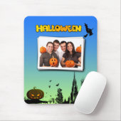 Halloween Dusk met heks Add Photo Lijst Muismat (Met muis)
