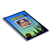 Halloween Dusk met heks Add Photo Lijst Notitieboek (Rechterzijde)