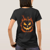 Halloween dynamische kruising zwart-wit t-shirt (Achterkant)