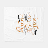 Halloween Eat Drink And Be Scary Creative Casual Fleece Deken (Voorkant (Horizontaal))