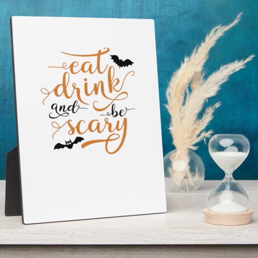 Halloween Eat Drink And Be Scary Creative Casual Fotoplaat (Zijkant)