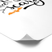 Halloween Eat Drink And Be Scary Retro Classic Poster (Hoek)