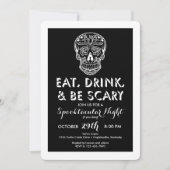 Halloween Eat, Drink & Be Scary 3D-uitnodigingen Kaart (Voorkant)