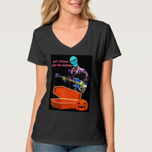 Halloween Eat Drink en eng zijn T-shirt (Voorkant)
