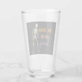 Halloween Eat Drink is Scary Skeleton Drink Glas (Achterkant)