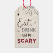 Halloween Eat Drink Wees Eng Kind Adult Party Favo Cadeaulabel (Achterkant)