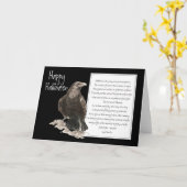 Halloween, Edgar Allen Poe, Raaf, Nevermore Kaart (Gele Bloem)