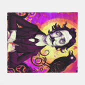 Halloween, Edgar Allen Poe, Raven, Nevermore Fleece Deken (Voorkant (Horizontaal))