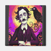 Halloween, Edgar Allen Poe, Raven, Nevermore Magneet (Voorkant)
