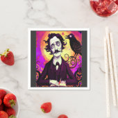 Halloween, Edgar Allen Poe, Raven, Nevermore Servet (Insitu)