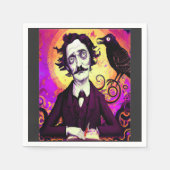 Halloween, Edgar Allen Poe, Raven, Nevermore Servet (Voorkant)