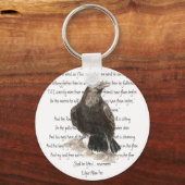 Halloween, Edgar Allen Poe, Raven, Nevermore Sleutelhanger (Voorkant)