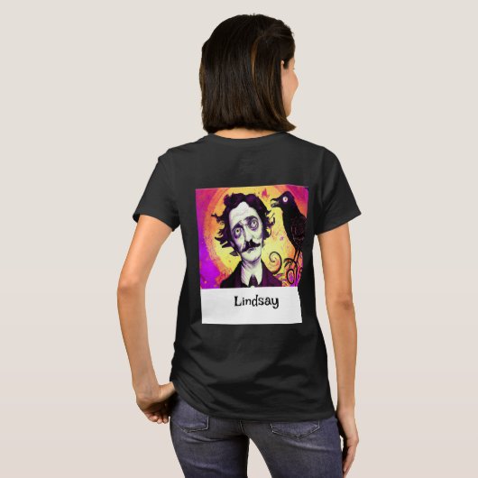 Halloween, Edgar Allen Poe, Raven, Nevermore T-Sh T-shirt (Achterkant volledig)